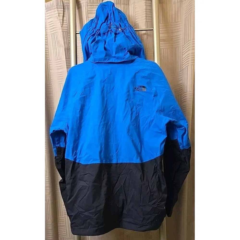 THE NORTH FACE Blue Black Hooded Jacket RN 61661 CA 30516 Zip Men Size Medium‎